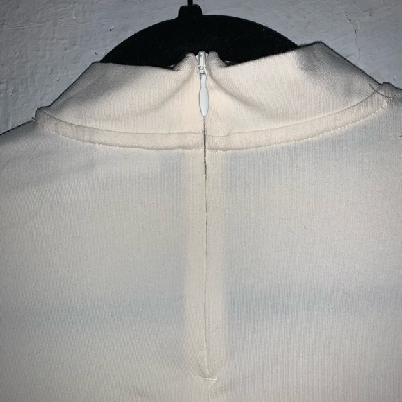 Cream and Maroon Vintage Cheer Style Adidas Top - Picture 4 of 5